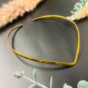 Vintage Brass Collar Necklace | Thin V Shape Choker | Witchy Ritual Boho Fantasy